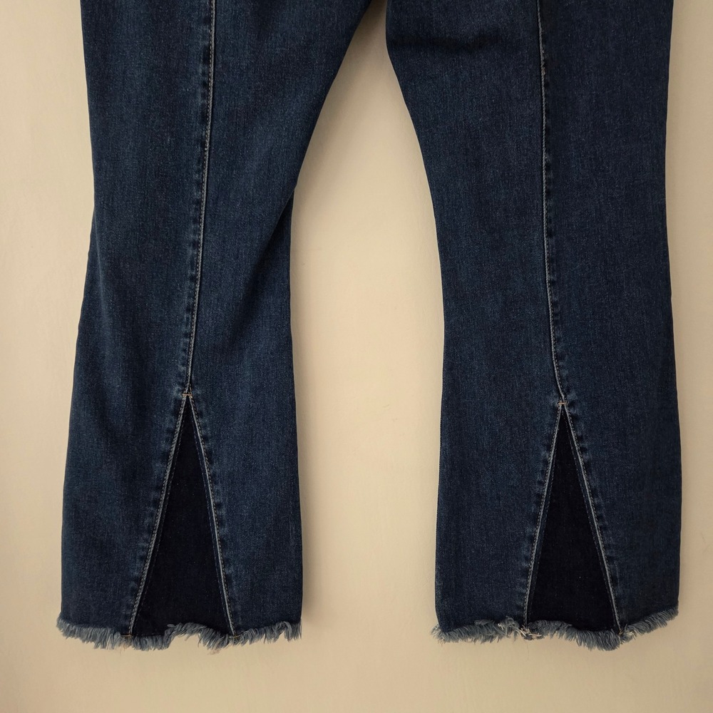 KanCan Jeans Blue Flare High Rise Frayed Split Hem Womens 22 - Picture 5 of 9